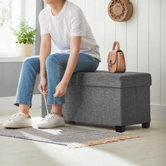 Ottoman Storage Bench – Perfect as a Hallway, End of Bed, or Bedroom Storage Bench