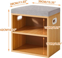 Shoe Storage Bench with Cushion