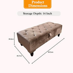 Upholstered Large Ottoman Storage Bench