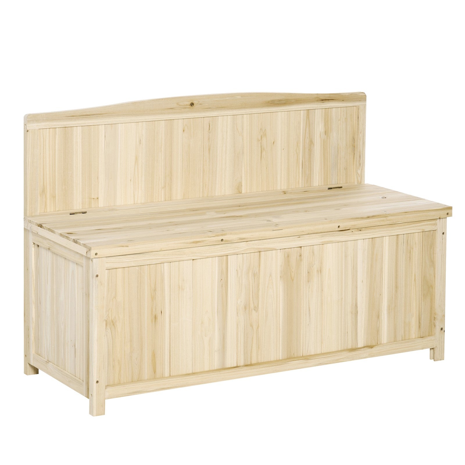 Wooden Garden Storage Bench