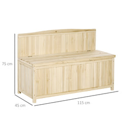 Wooden Garden Storage Bench