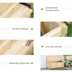 Wooden Garden Storage Bench