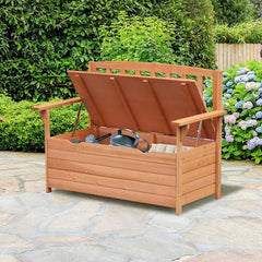 garden storage bench