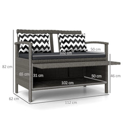 garden storage bench