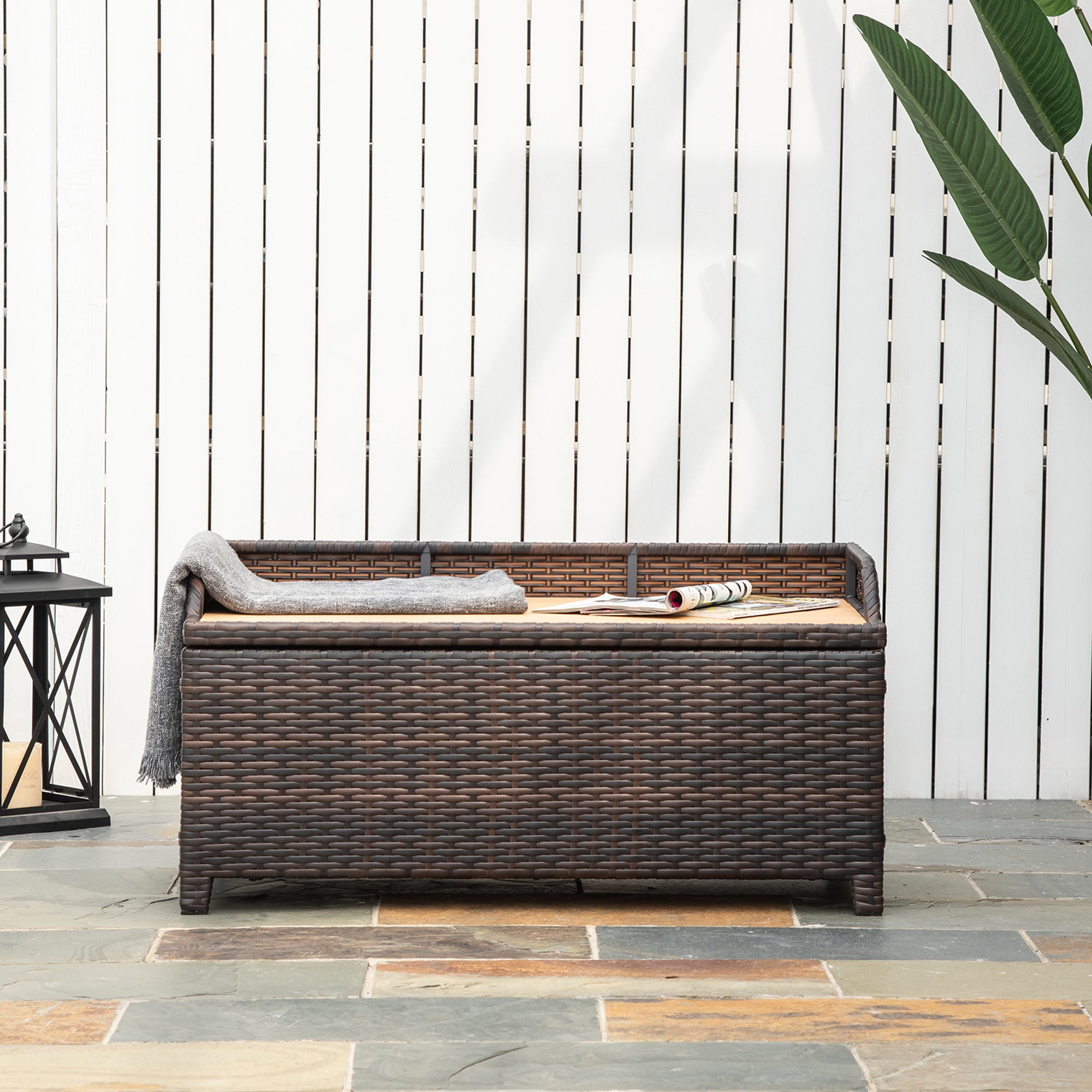 garden storage bench