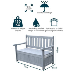 garden storage bench