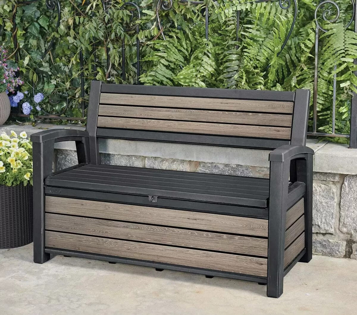garden storage bench