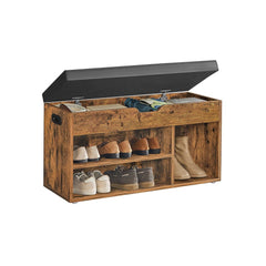 hallway shoe storage bench with cushion