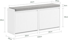 narrow hallway storage bench