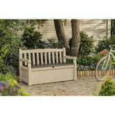 outdoor garden storage bench