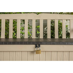 outdoor garden storage bench