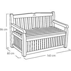 outdoor garden storage bench