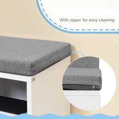 shoe storage bench with cushion