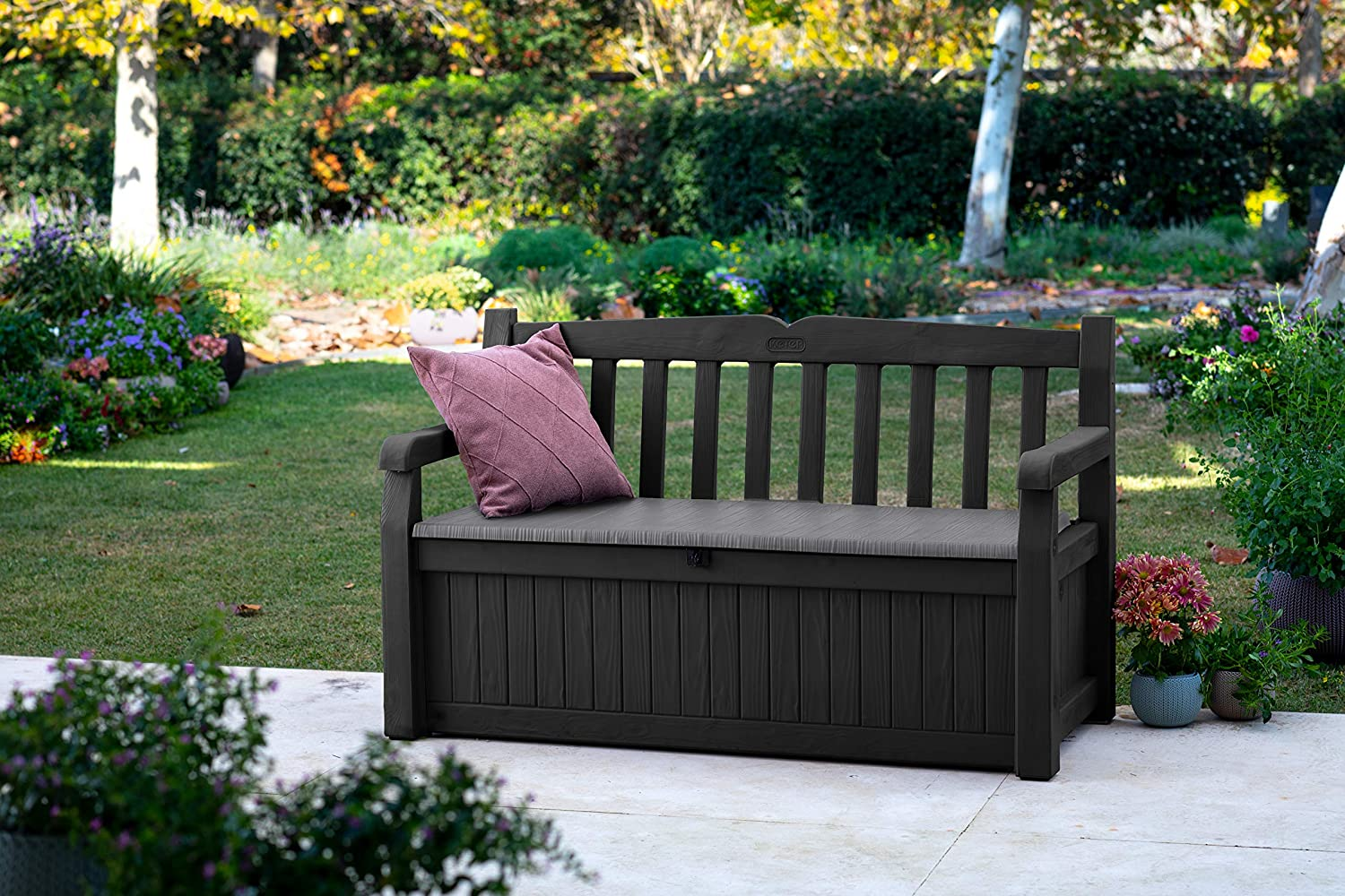 waterproof garden storage bench