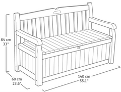 waterproof garden storage bench