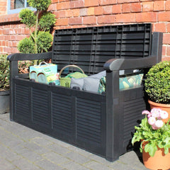 waterproof garden storage bench