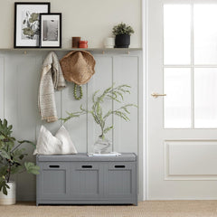 Hallway Storage Bench with Cushion