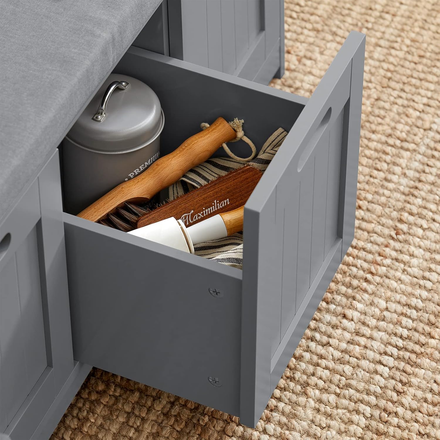 Hallway Storage Bench with Cushion