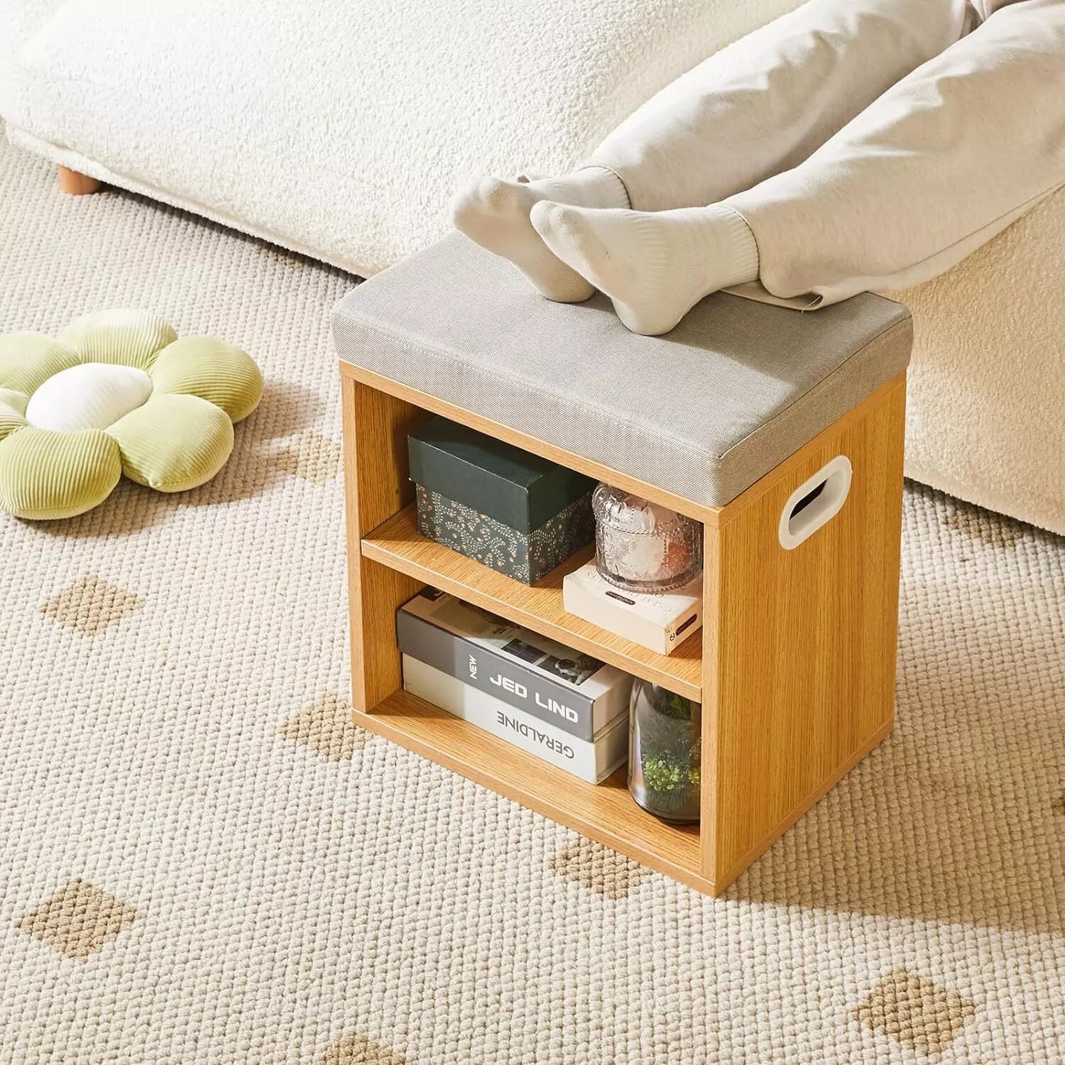 Shoe Storage Bench with Cushion
