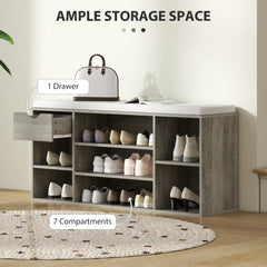 Shoe Storage Bench with Cushion