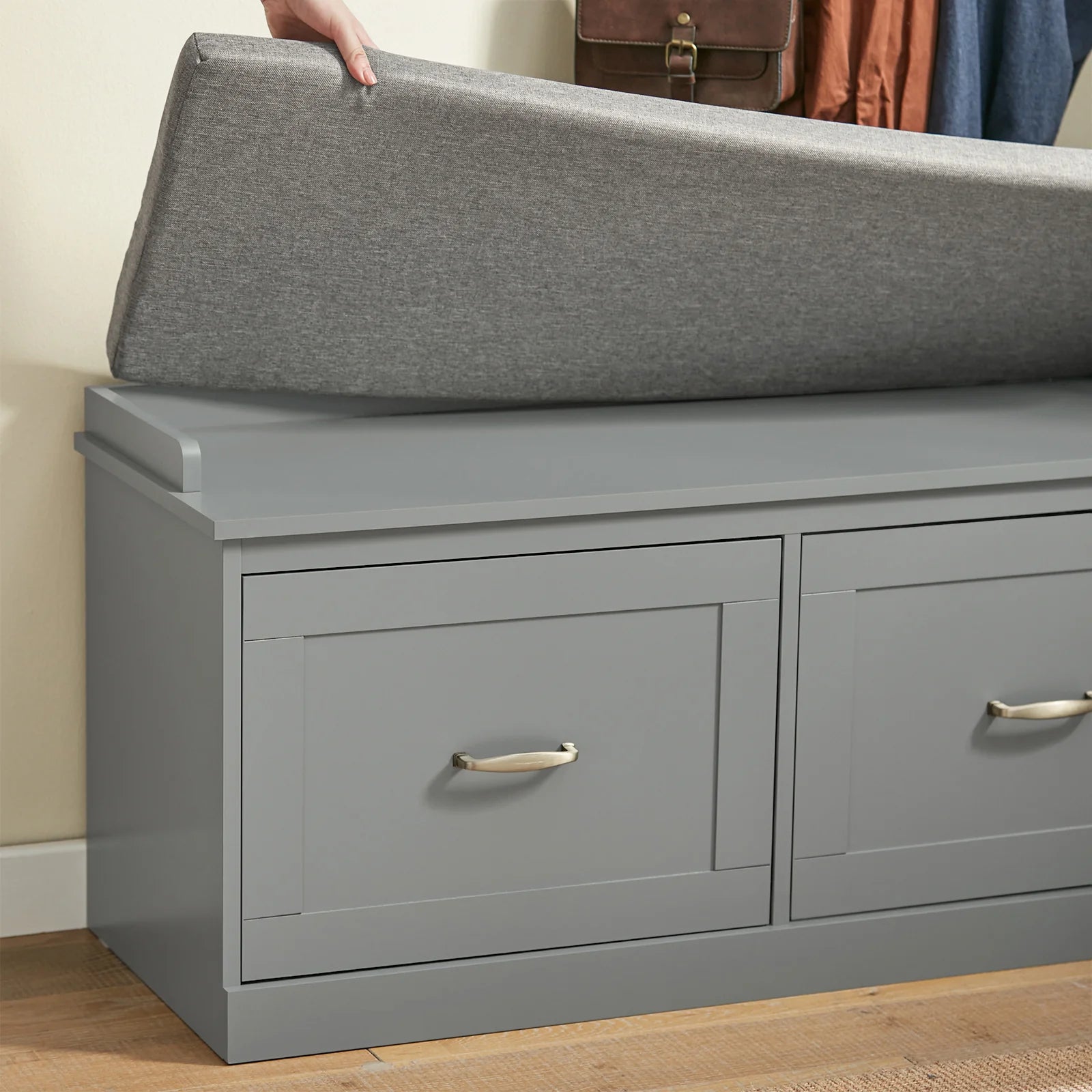 Shoe Storage Bench with Cushion