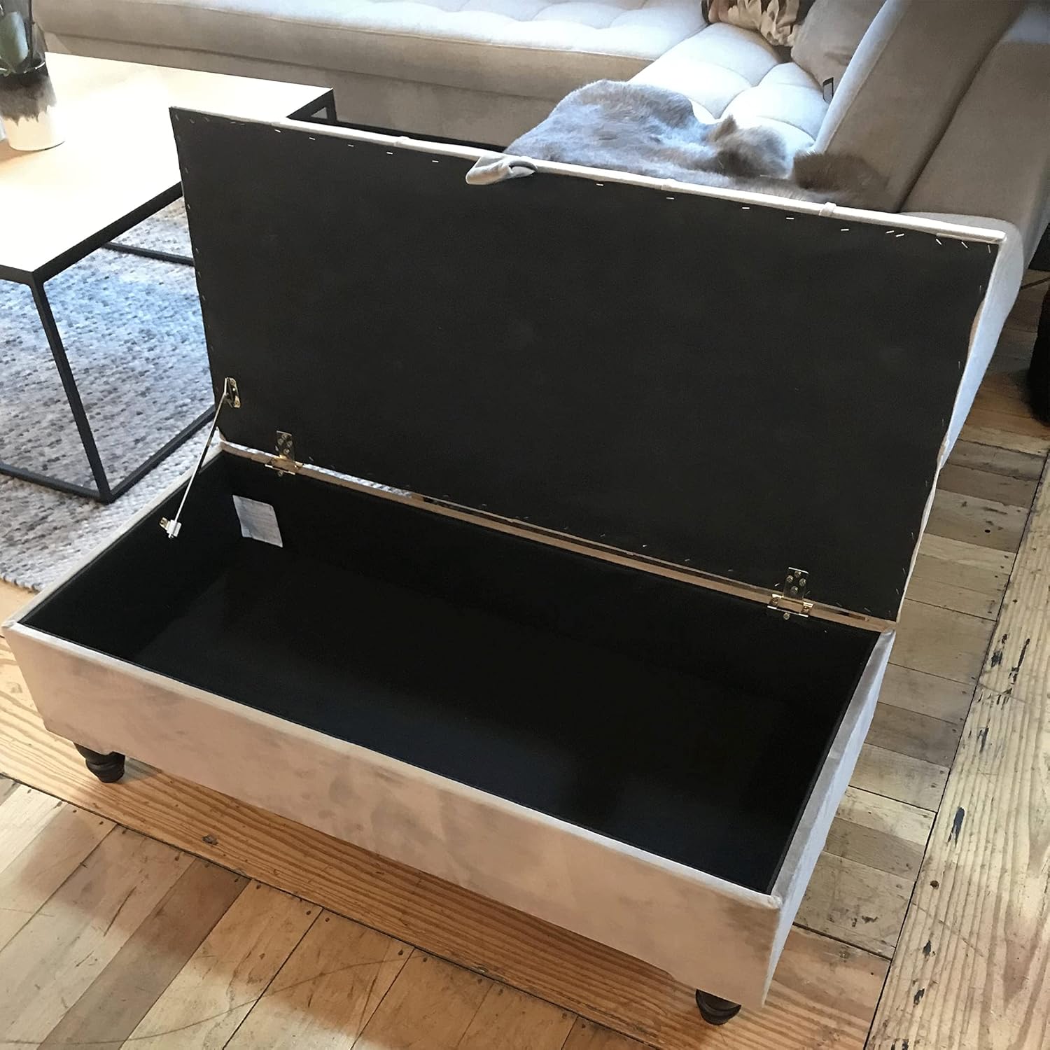 Upholstered Large Ottoman Storage Bench
