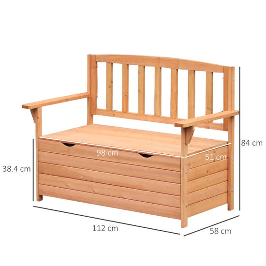 garden storage bench