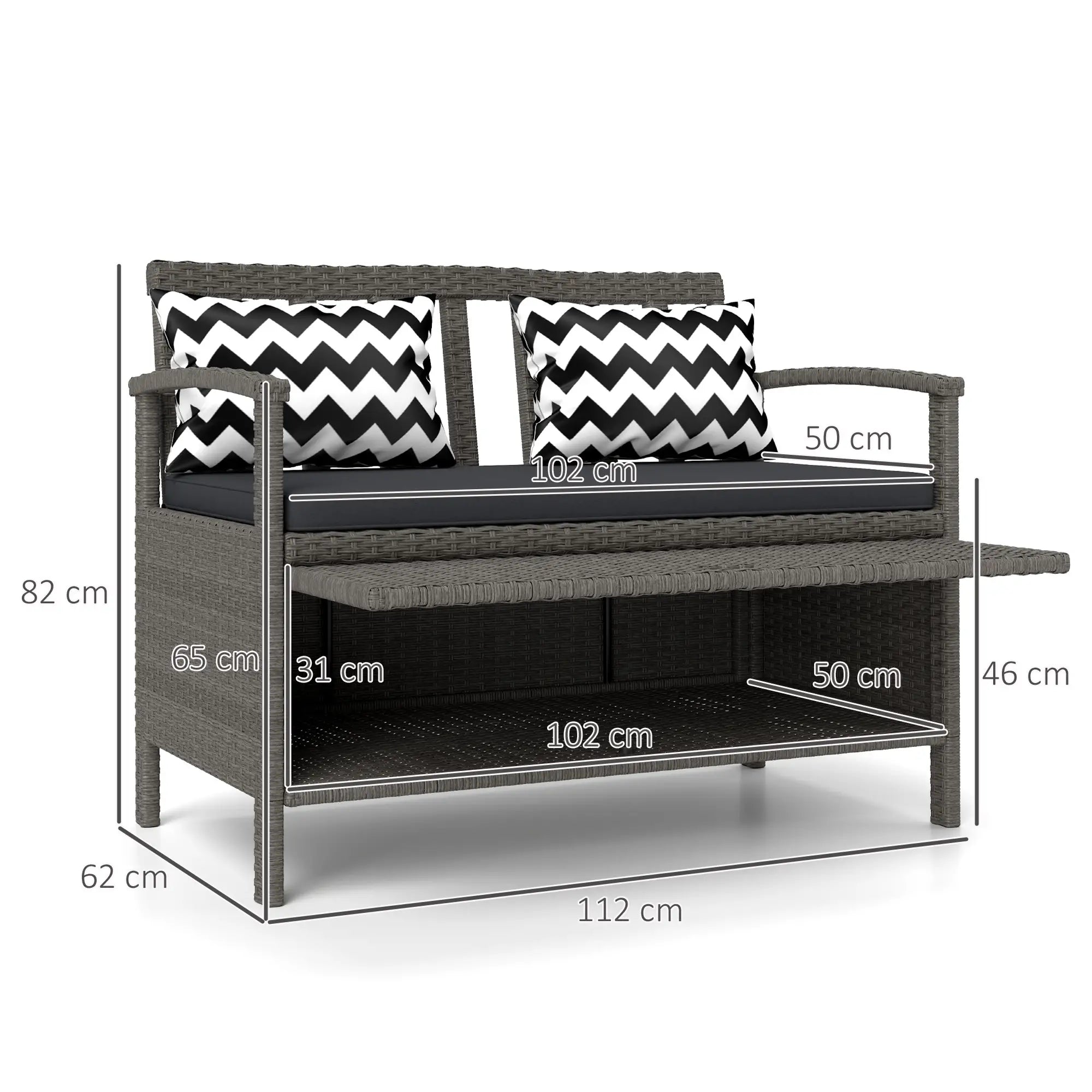 garden storage bench