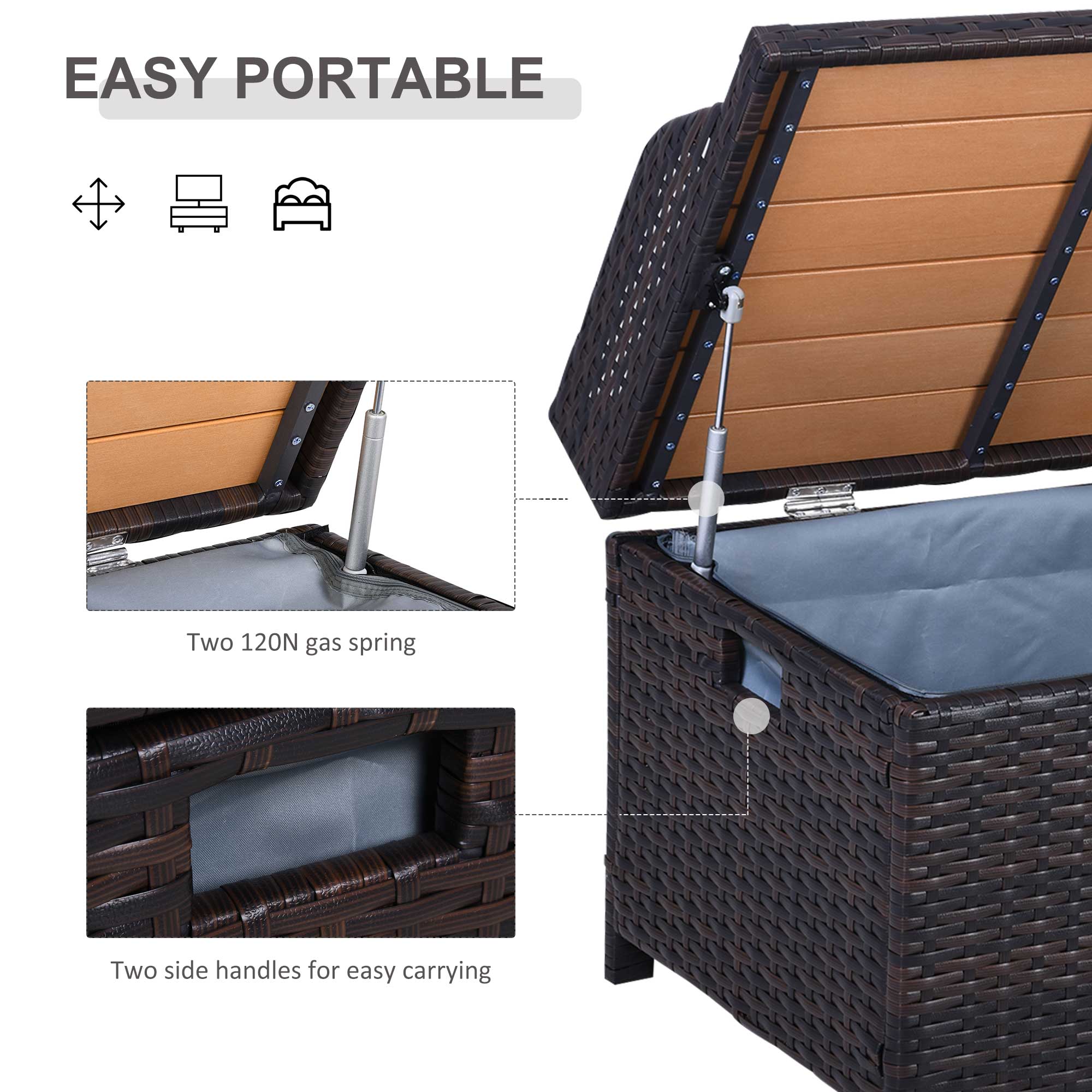 garden storage bench