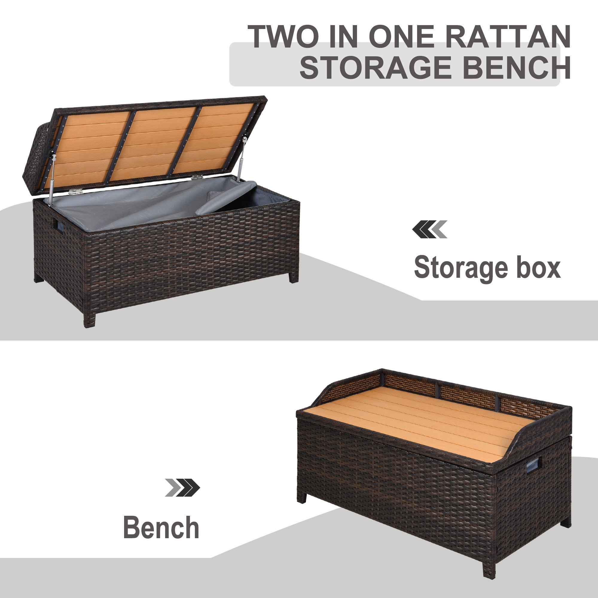 garden storage bench