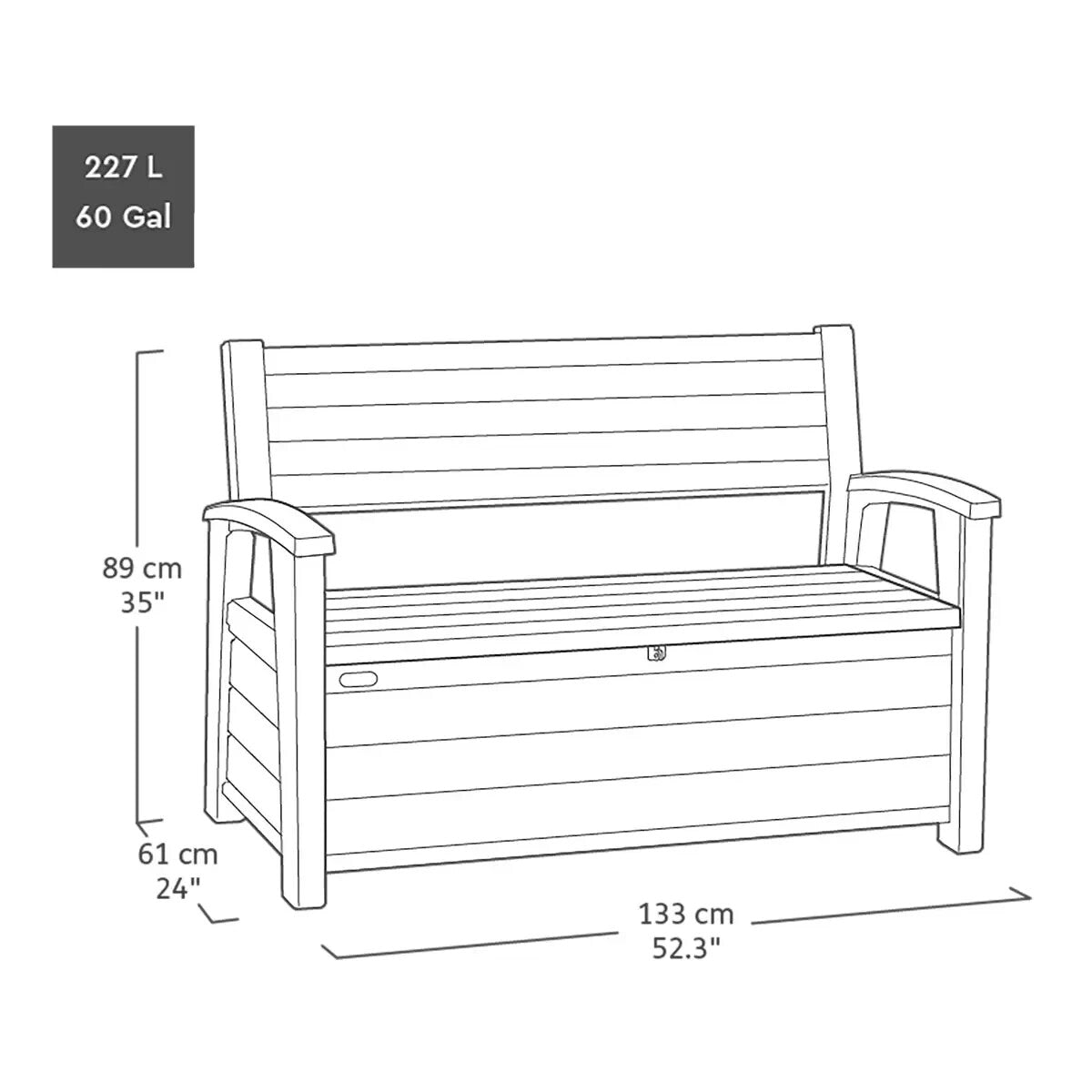 garden storage bench