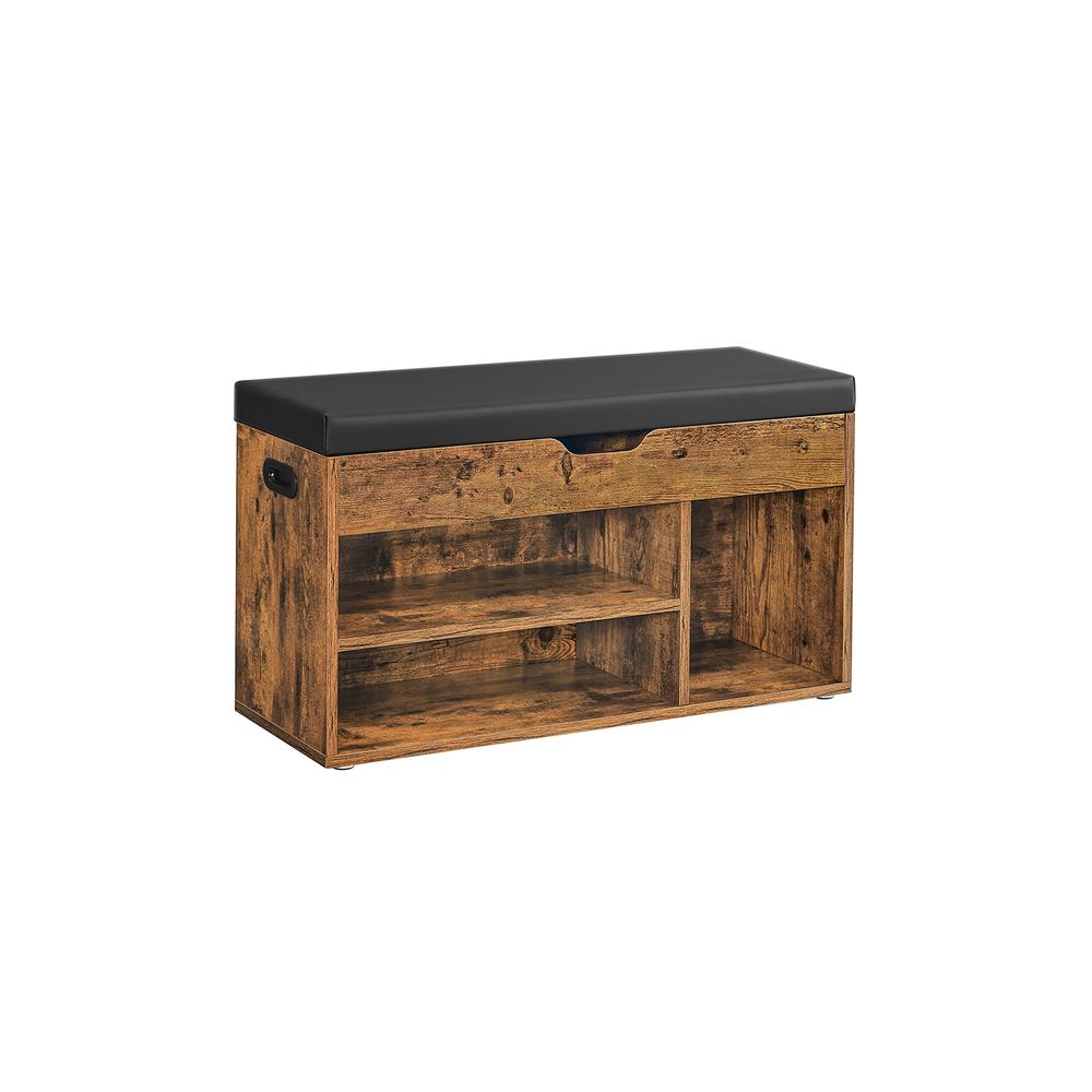 hallway shoe storage bench with cushion