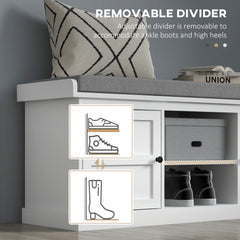narrow hallway shoe storage bench