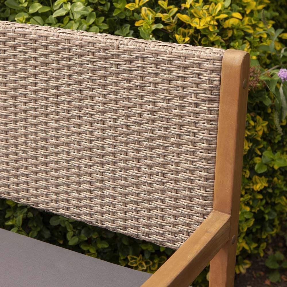 rattan garden storage bench