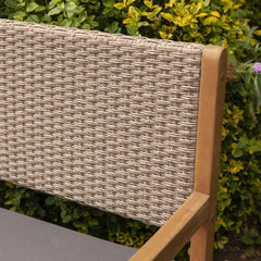 rattan garden storage bench