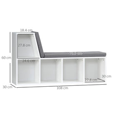 shoe storage bench with cushion