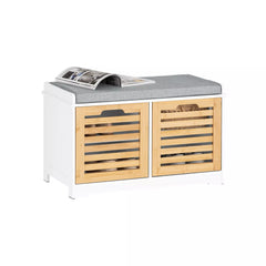 shoe storage bench with cushion