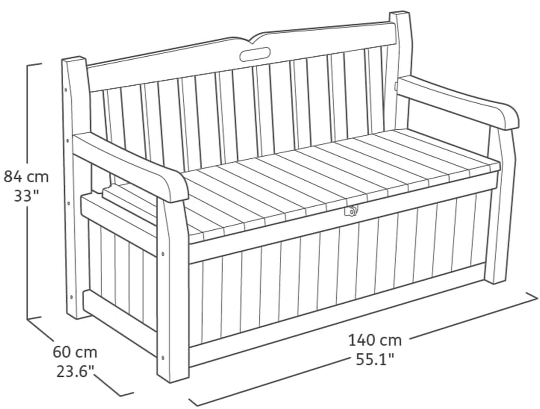 waterproof garden storage bench